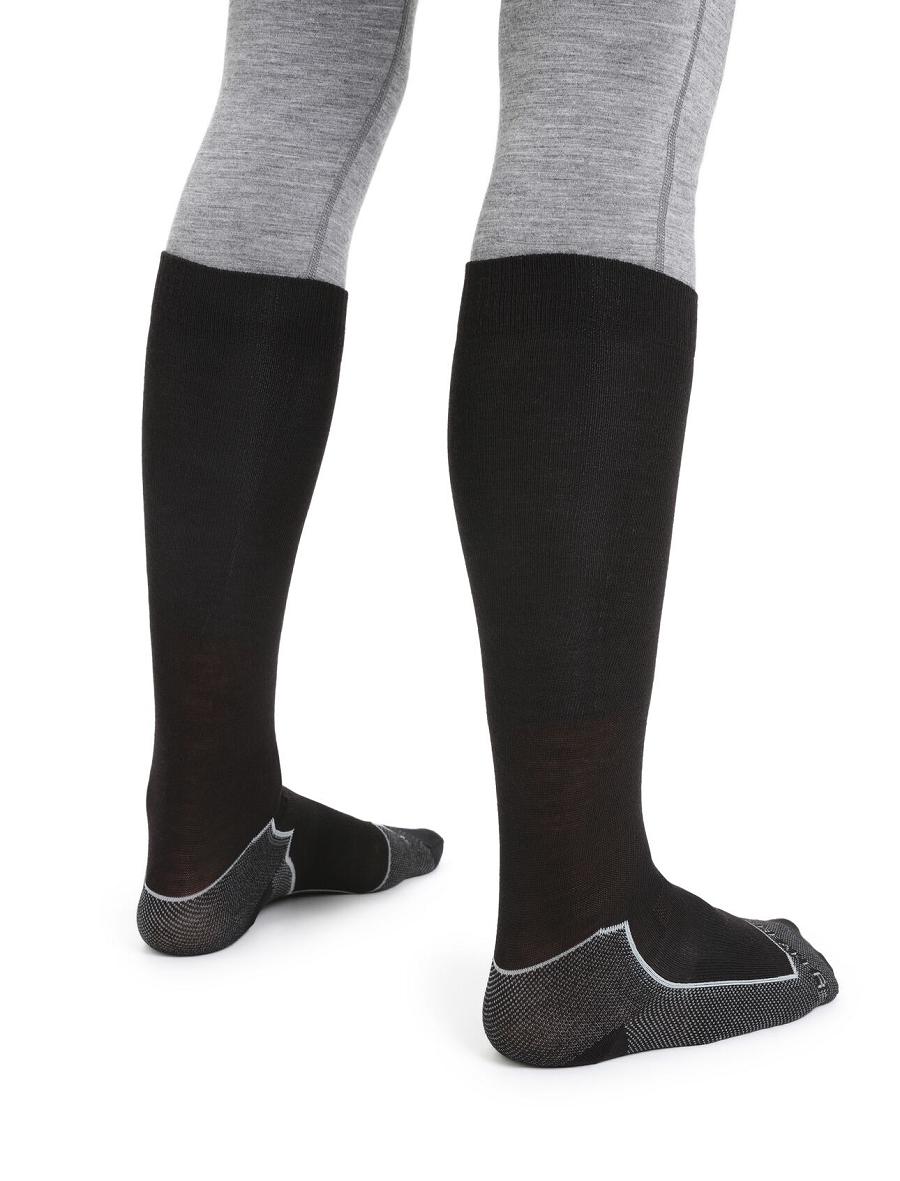 Chaussettes Icebreaker Merino Ski+ Ultralight Over the Calf Homme Noir | FR 1018SGLO